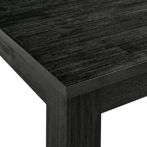 Bedford KD 75" Rect. Dining Table Square Legs, Brushed Black 