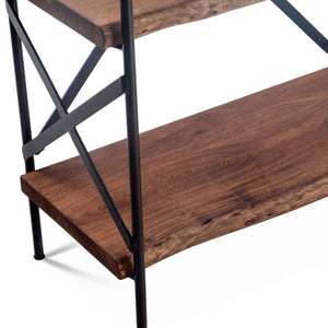 Organic Forge 78-Inch Tall Live Edge Bookshelf