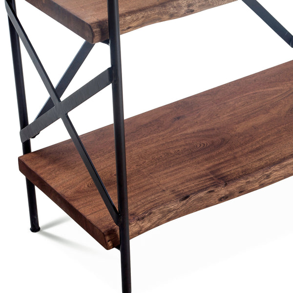 Organic Forge 78-Inch Tall Live Edge Bookshelf