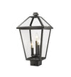 Talbot 3 Light Outdoor Post Mount Fixture in Black Finish