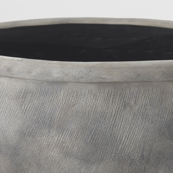 Zuma 27.2L x 18.1W x 24.4H Light Gray Ceramic Floor Vase