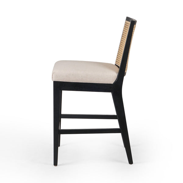 Antonia Cane Armless Bar + Counter Stool - Savile Flax