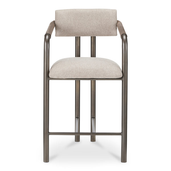 Cassidy Counter Stool Brown with Leather Armrests