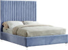 Fredrick Full Bed In Sky Blue Velvet