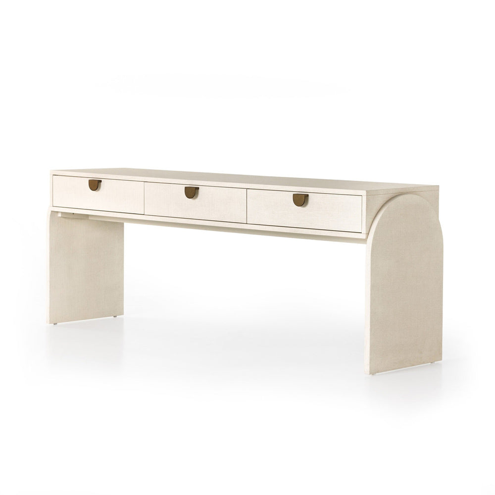 Cressida Console Table - Ivory Painted Linen
