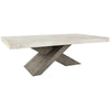 Durant Solid Wood Coffee Table - Antique White/Distressed Brown