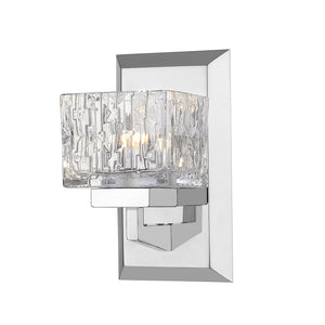 Rubicon 1 Light Wall Sconce in Chrome Finish