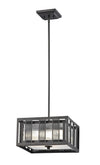 Meridional 3 Light Pendant in Bronze Finish