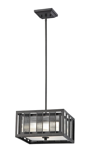 Meridional 3 Light Pendant in Bronze Finish