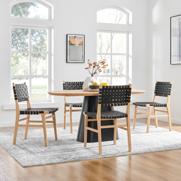 Marco PU Dining Side Chair, Black