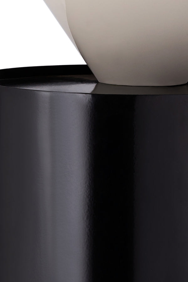 Abel End Table In White and Black