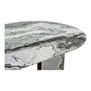 Celia Oval Dining Table in Green Onyx Marble