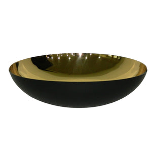 Stainless Steel Dish Gold/Black