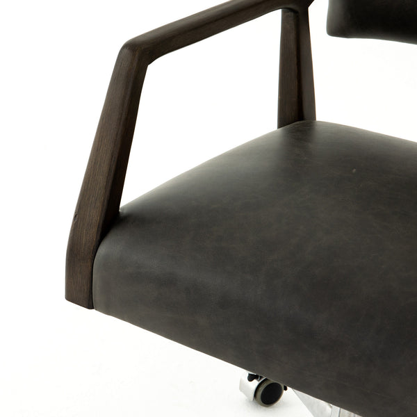 Tyler Traditional Desk Chair-Chaps Ebony