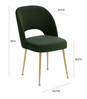 Swell Forest Green Velvet Chair