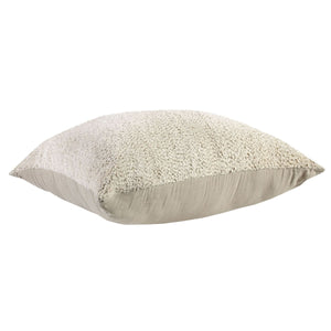 Maris Floor Cushion - Ivory/Natural with Chenille Texture