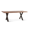 Brisbane 80" Sheesham Wood and Iron Dining Table, Natural
