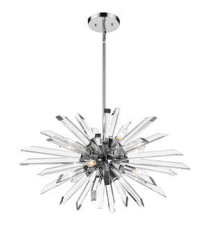 Burst 8 Light Island/Billiard in Chrome Finish