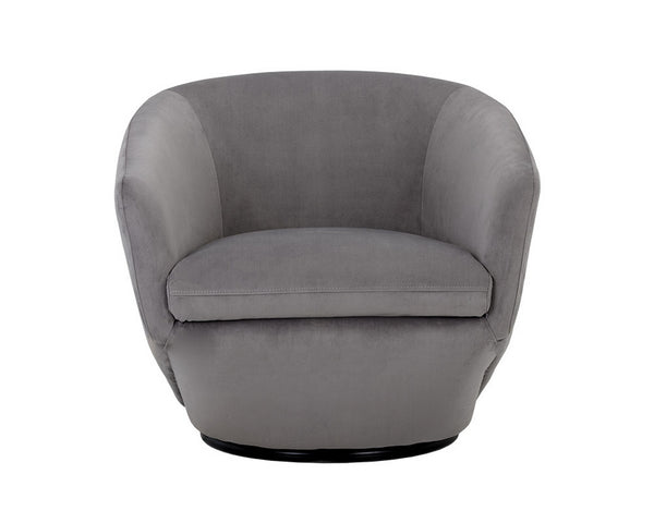 Treviso Swivel Armchair - Antonio Charcoal