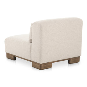 Moe's June Slipper Chair in Oatmeal Beige