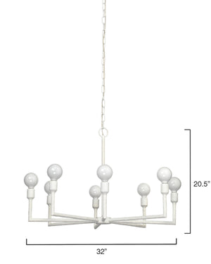 Park 8-Light Gesso Chandelier