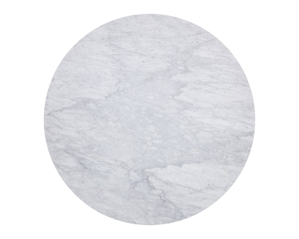 PALOMA DINING TABLE - ROUND - WHITE MARBLE - 54"