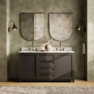 Millie Double Vanity - Satin Drifted Black Veneer