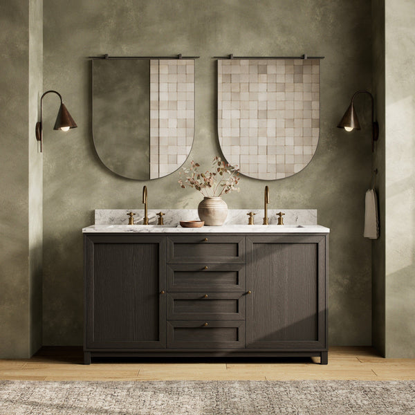 Millie Double Vanity - Satin Drifted Black Veneer