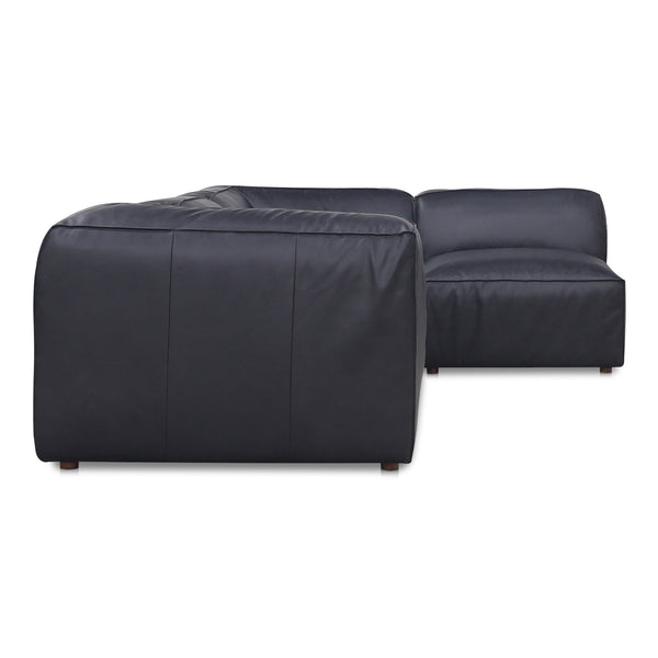 Form Signature Modular Sectional in Vantage Black Leather