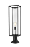 Dunbroch 1 Light Outdoor Pier Mounted Fixture in Black Finish