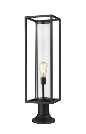 Dunbroch 1 Light Outdoor Pier Mounted Fixture in Black Finish