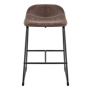 Leighton KD PU Counter Stool, Vintage Coffee Brown