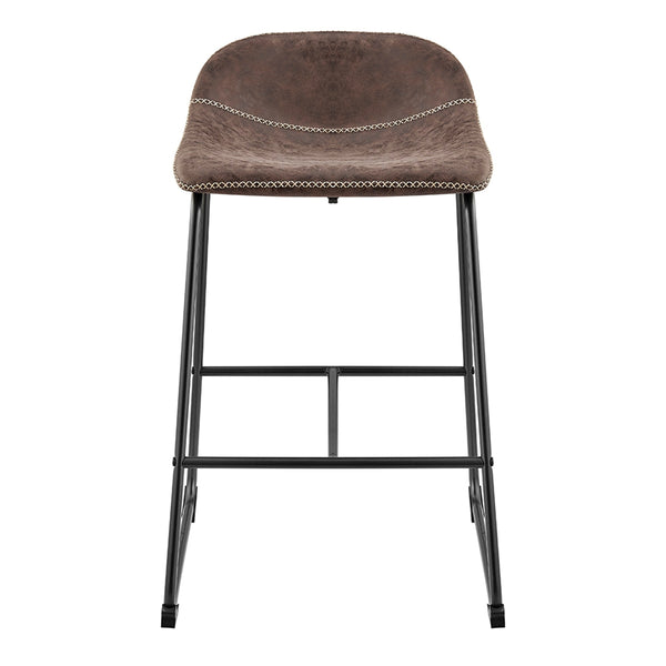 Leighton KD PU Counter Stool, Vintage Coffee Brown