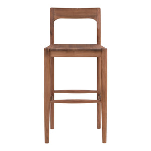 Moe's Owing Barstool Walnut Brown Mid-Century