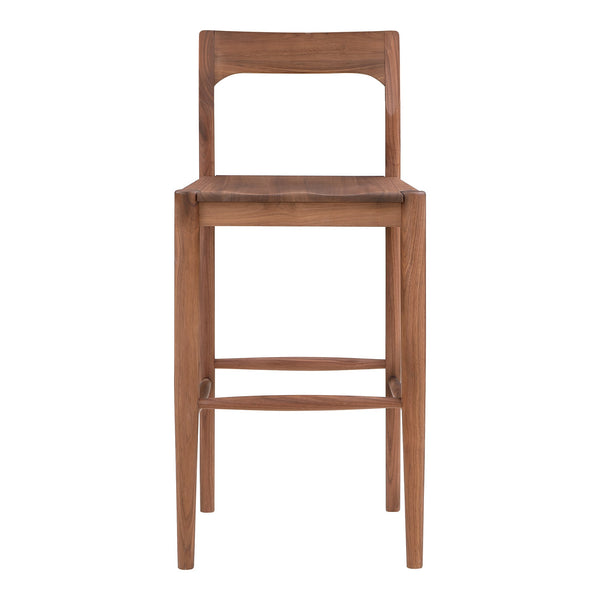Moe's Owing Barstool Walnut Brown Mid-Century