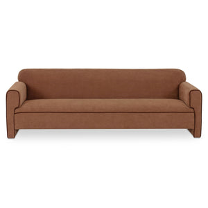 Moe's Leo Sofa in Light Brown with Rolled Arms