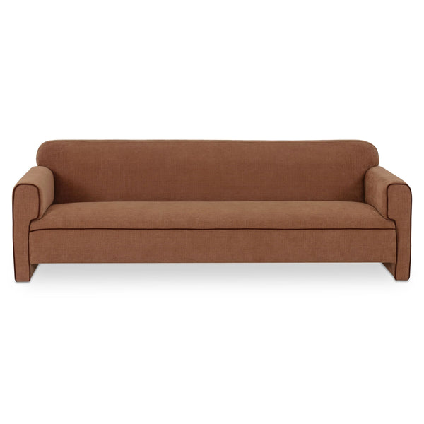 Moe's Leo Sofa in Light Brown with Rolled Arms