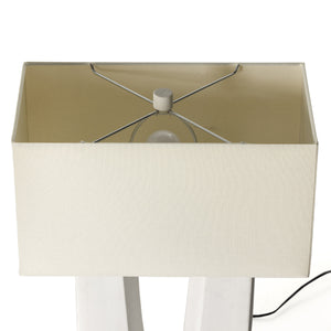 Cuit Table Lamp In Matte White Ceramic