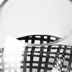 Reena II Large Black Woven Metal Base Table Candle Holder