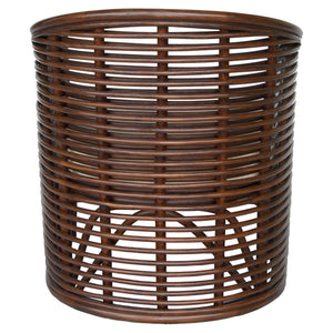 Knox Rattan Tub Arm Chair In Earth Tone Brown