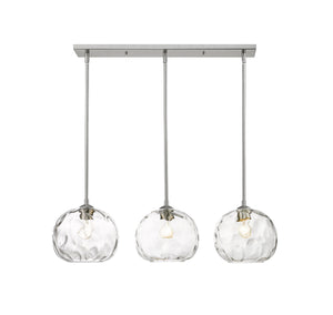 Chloe 3 Light Island/Billiard in Brushed Nickel Finish