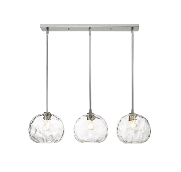Chloe 3 Light Island/Billiard in Brushed Nickel Finish