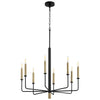 Apollo Chandelier in Noir / Aged Brass