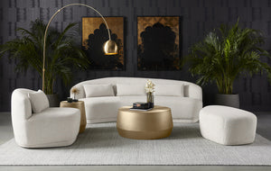 SORAYA OTTOMAN - DOVE CREAM