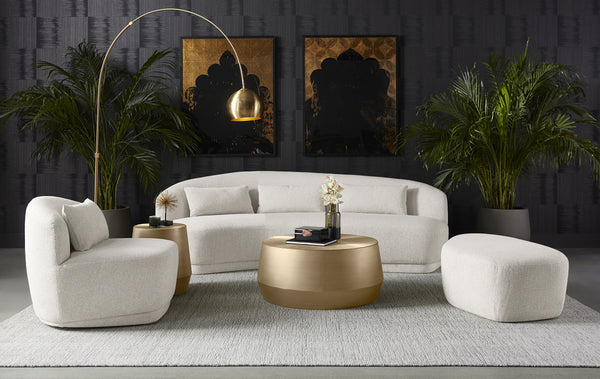 SORAYA OTTOMAN - DOVE CREAM