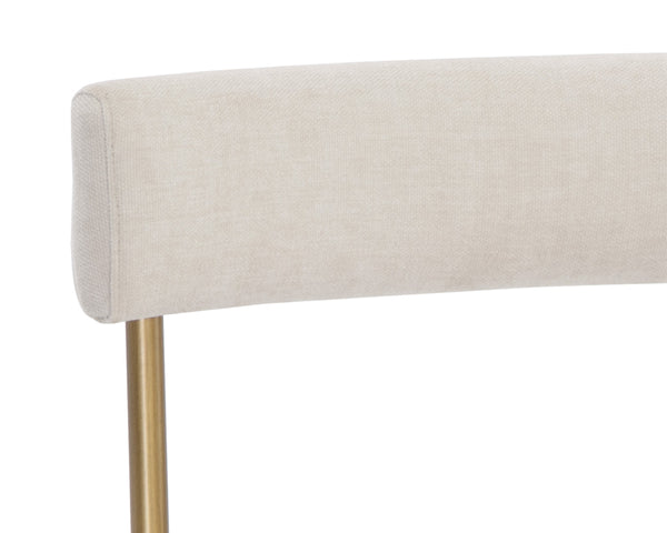 SENECA DINING CHAIR - ANTIQUE BRASS - DANNY IVORY