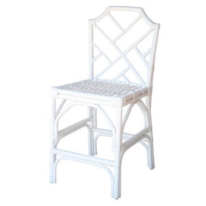 Kara Rattan Counter Stool In White 