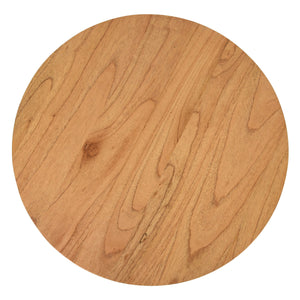 ROUND OCCASIONAL TABLE WITH WATER HYACINTH WEAVE AND MINDI WOOD TOP
