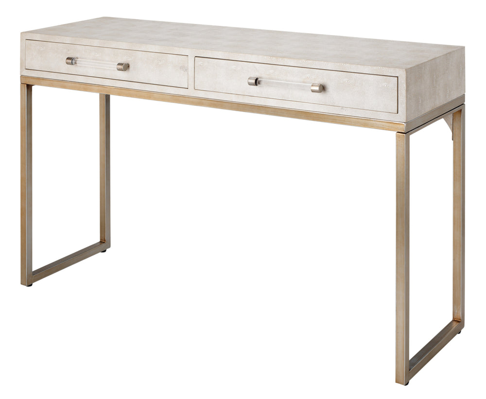 Kain Faux Shagreen Console, Cream