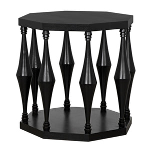 Marceo Side Table, Hand Rubbed Black